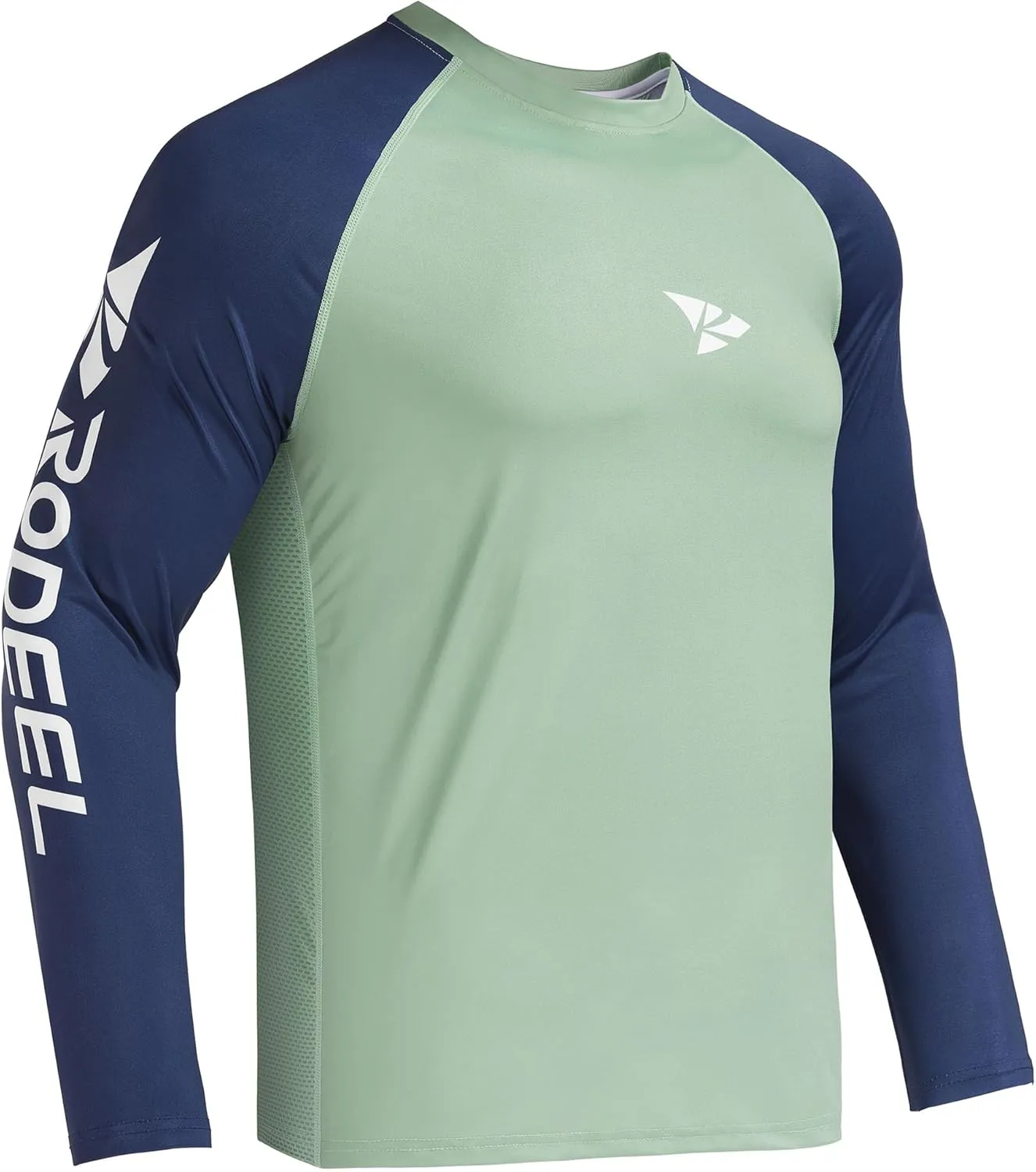 Rodeel Men's Fishing Shirts for Men Long Sleeve Wicking Fabric UPF 50 Sun Protection Performance Shirt