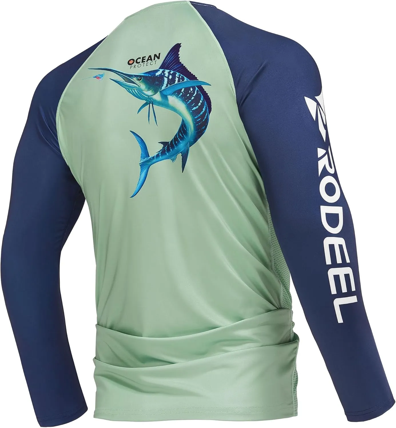 Rodeel Men's Fishing Shirts for Men Long Sleeve Wicking Fabric UPF 50 Sun Protection Performance Shirt