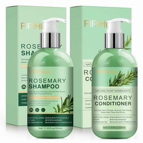 Rosemary Hair Growth Shampoo & Conditioner Set: Infused with Tea Tree Oil Mint Biotin - Cleanses and Helps Strengthen Weak and Brittle Hair - Promotes Hair Growth & Scalp Health for Men Women