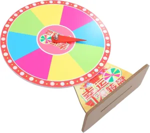 Rotatable Prize Wheel Tabletop Raffle Game Turntable with Slots Spinning Wheel for Party Supplies and Activities for Carnivals and Trade Shows