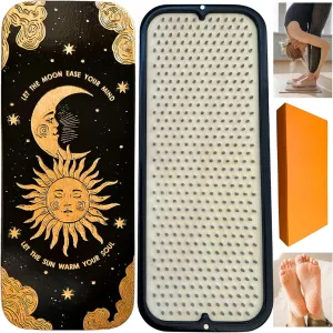 Sadhu Board, Beginners, Light Nail Board, 0.31 IN (8 mm), Hexagon, Premium Nails, Slim Sadhu Wood Board for Yoga, Acupuncture Foot Massage, Yoga Gift