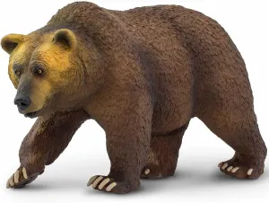 Safari Ltd. Grizzly Bear - Hand-Painted, Lifelike 9" Model Figure - Fun Educational Wildlife Toy for Boys, Girls & Kids Ages 1 