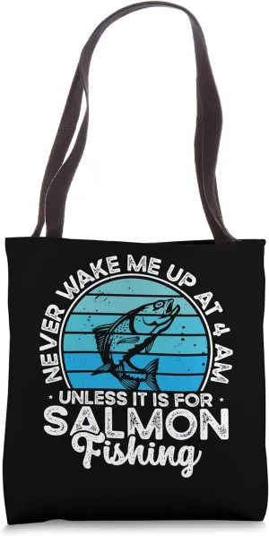 Salmon Fisherman Red Salmon Hunter Sockeye Salmon Fishing Tote Bag