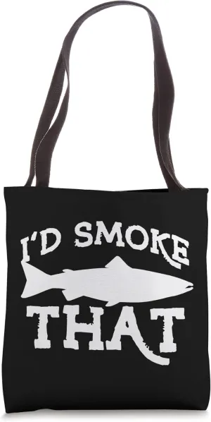 Salmon Fishing Graphic Freshwater Saltwater Fish Graphic Tote Bag