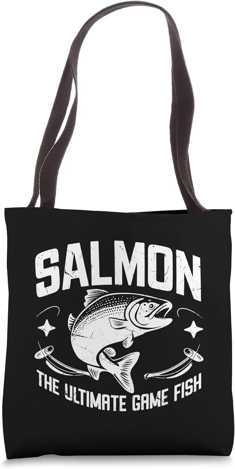 Salmon The Ultimate Game Fish Salmon Fishing Tote Bag