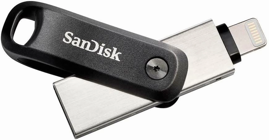 SanDisk 128GB iXpand Flash Drive Go for iPhone and iPad - SDIX60N-128G-GN6NE, Silver