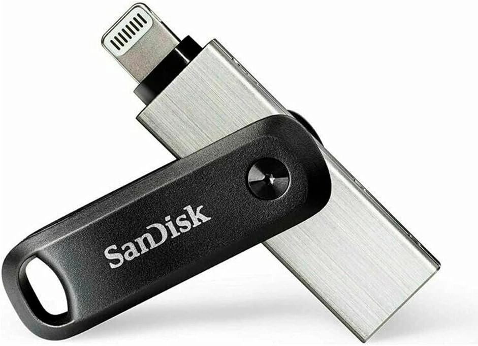 SanDisk 128GB iXpand Flash Drive Go for iPhone and iPad - SDIX60N-128G-GN6NE, Silver