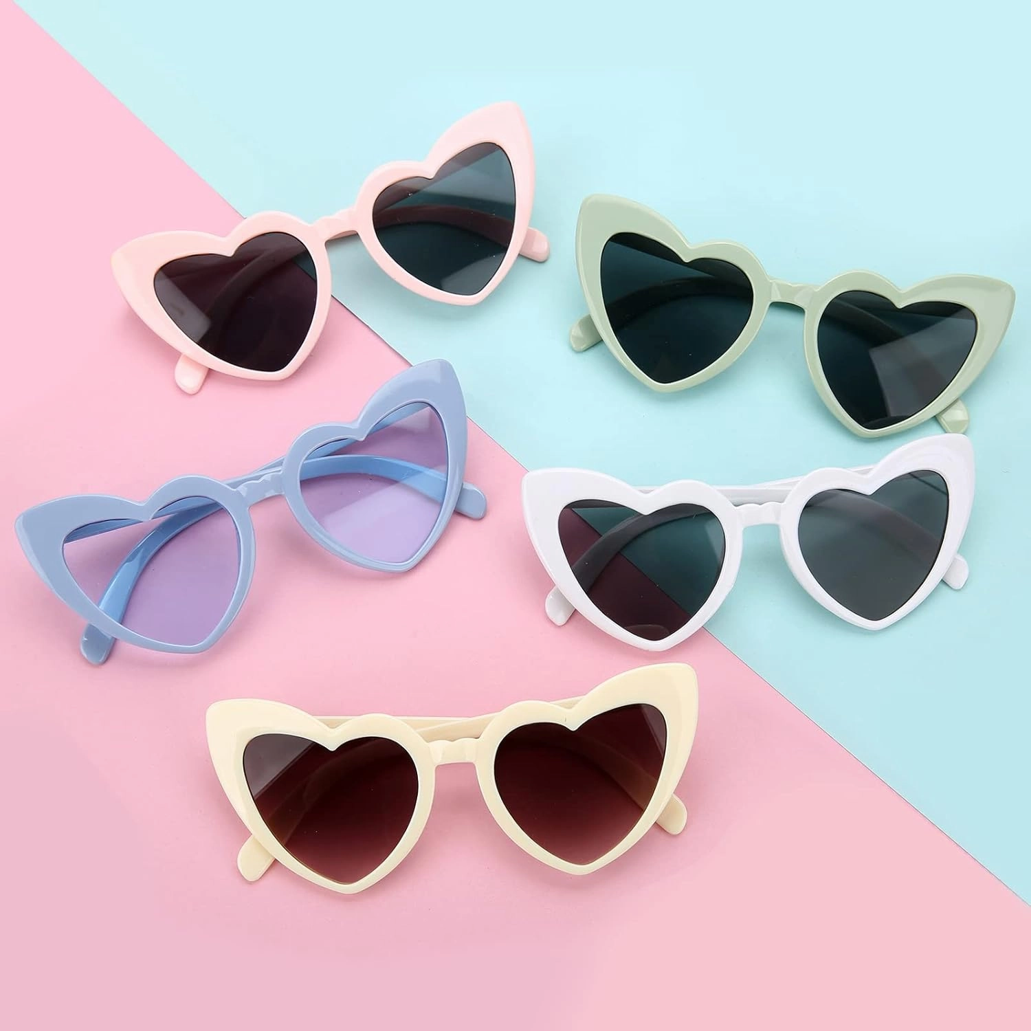 Satin Bridesmaid Scrunchies Bachelorette Hair Ties Set of 8 sunglasses Bridal Shower No Damage Hairties ideas Gift for Wedding Party Favors Bridesmaid Proposal Gifts (White & Dusty Blue)