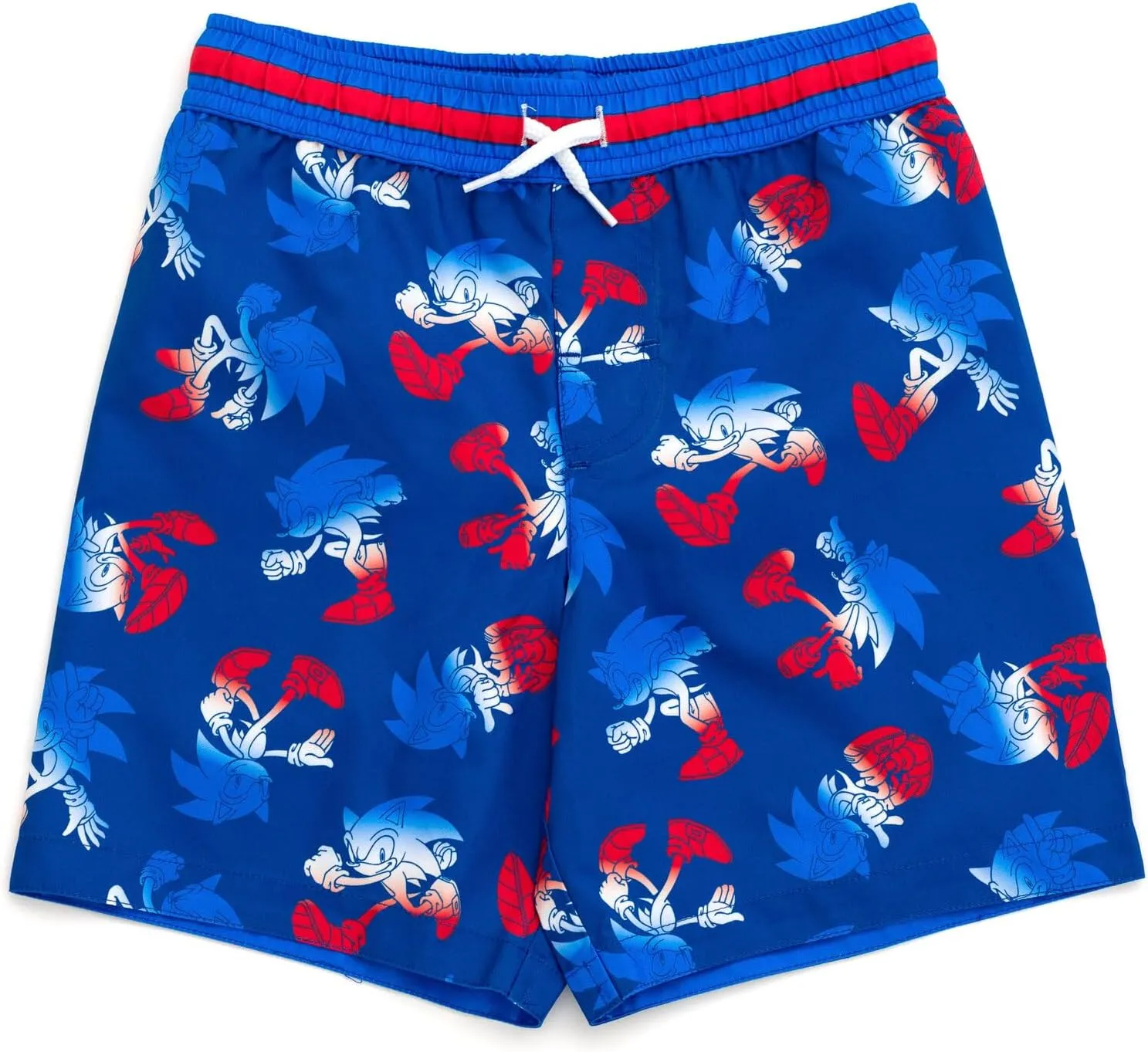 SEGA Sonic The Hedgehog Pullover Rash Guard and Swim Trunks Outfit Set Little Kid to Big Kid