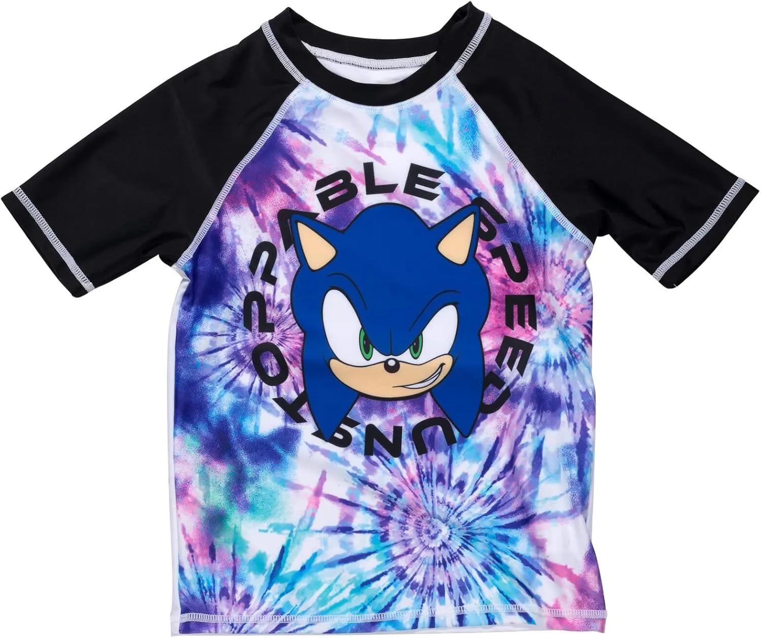 SEGA Sonic The Hedgehog Pullover Rash Guard and Swim Trunks Outfit Set Little Kid to Big Kid