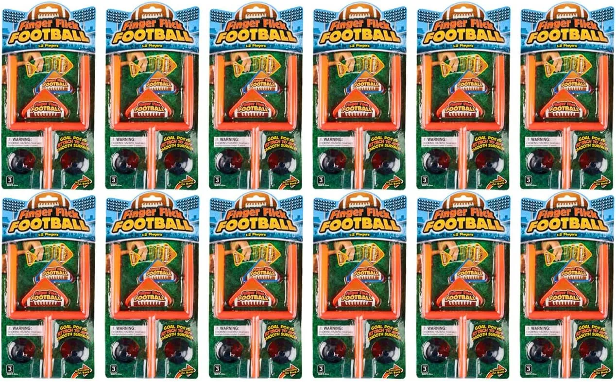 Set of 2 Mini Tabletop Finger Flick Football Game - Soft Realistic Feel Ball - Small Novelty Toy - Indoor Desk Toy Functional Fun