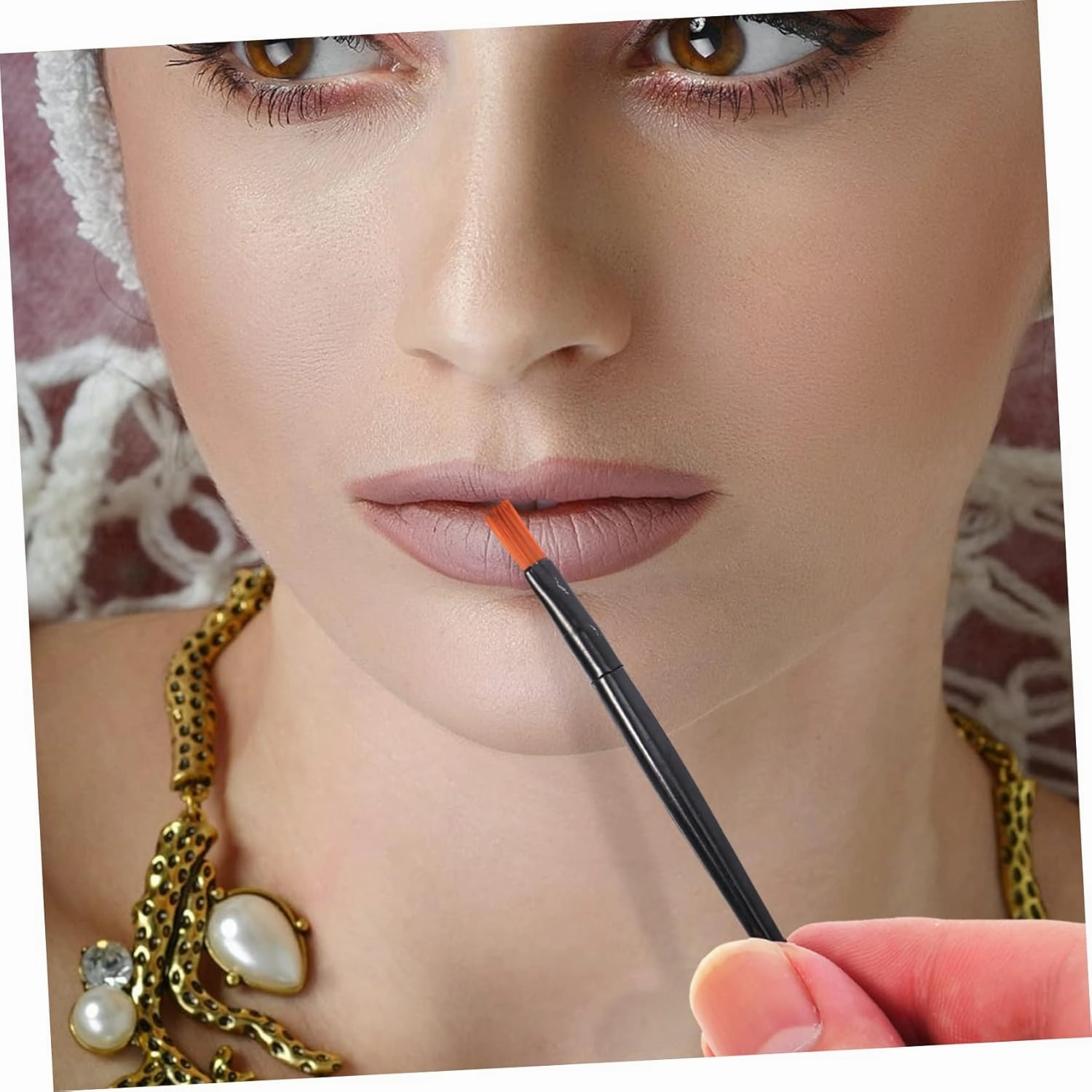 Sets Elegant Lip Makeup Set Mini Lip Brush Small Lipstick Applicator Artificial Fiber Women Pcs