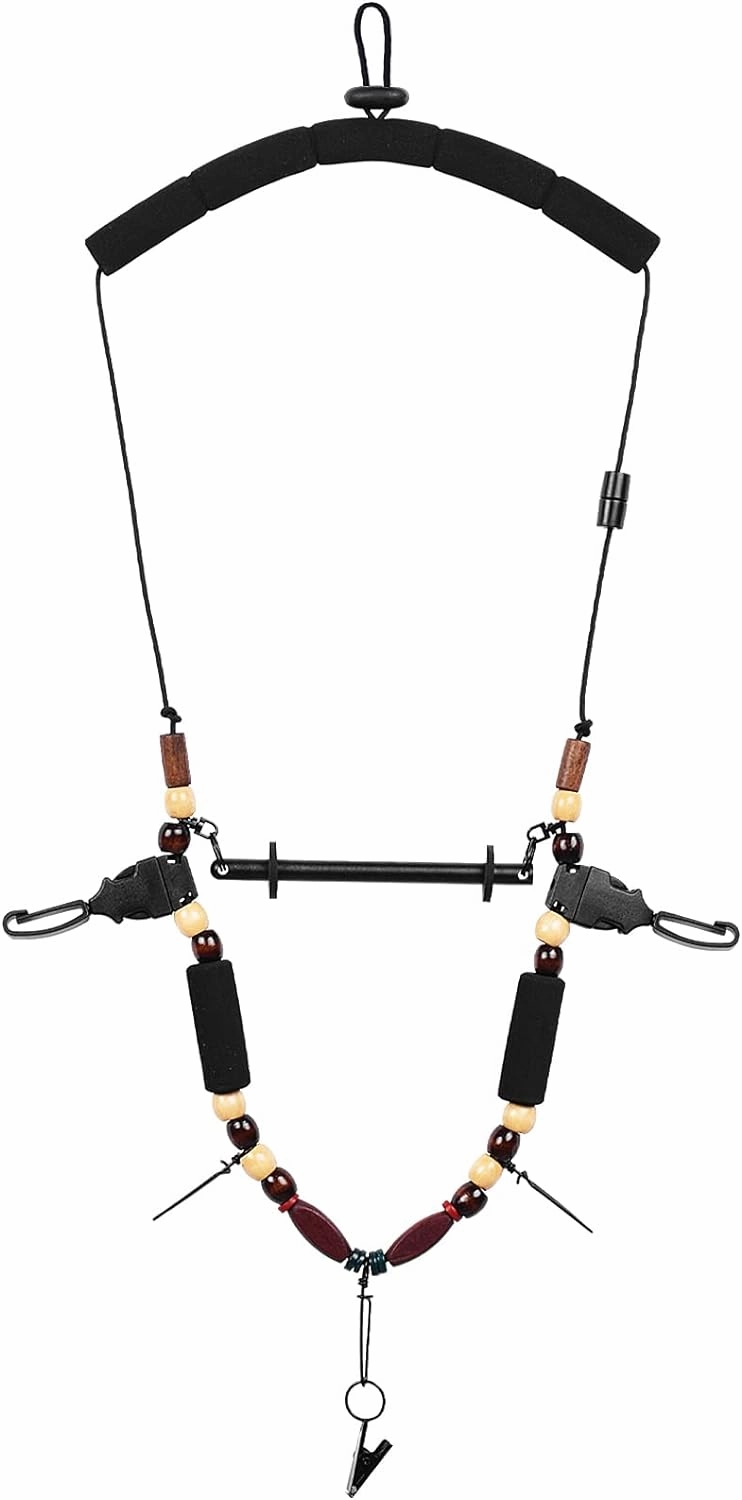 SF Fly Fishing Lanyard Neck unload/Loaded Necklace Adjustable Tool Holder with Foam Neck Strapfor Include Tippet, Plier, Zinger Retractor, Nippers, Hook Sharpener, Fly Patch, Floatant Bottle Holder