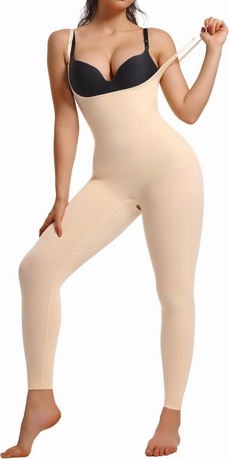 SHAPERX Hourglass Leggings 360 Compression 2 Sizes Look Full Body Shaper Breathable No Roll Down