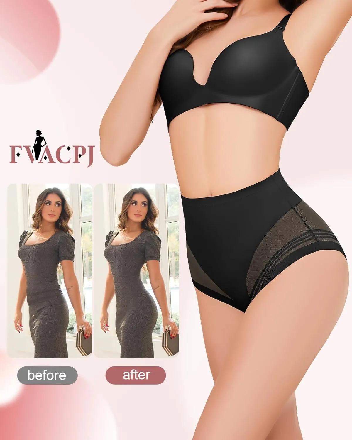 Shapewear Tummy Control Panties - Womens Shaping Underwear Compression Briefs Low Rise Cincher Bodyshaper Girdle Panty