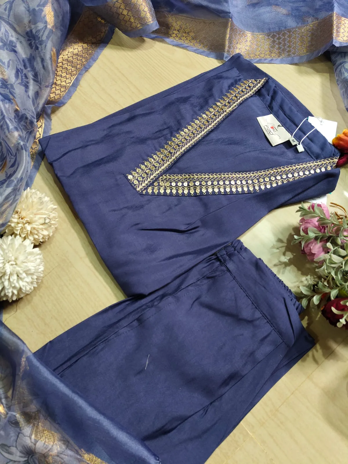 shiny dupatta set SSD04