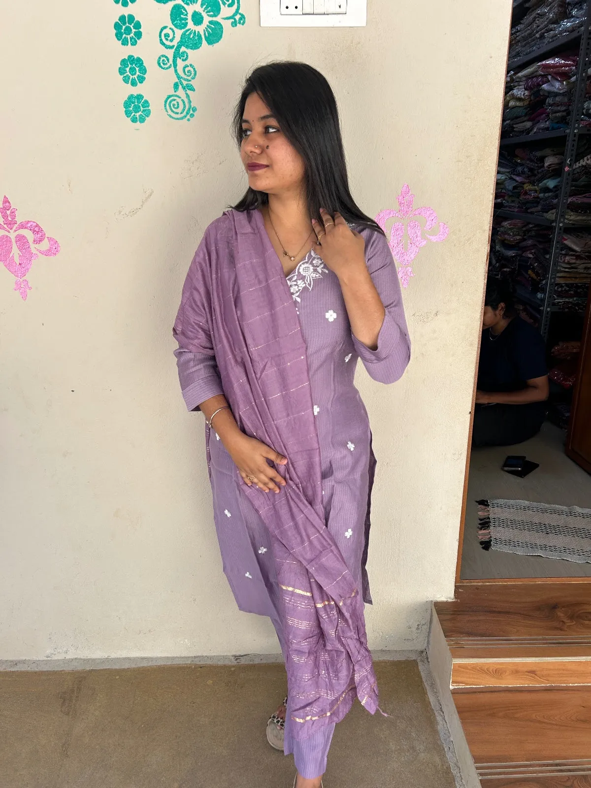 shiny dupatta set SSD14