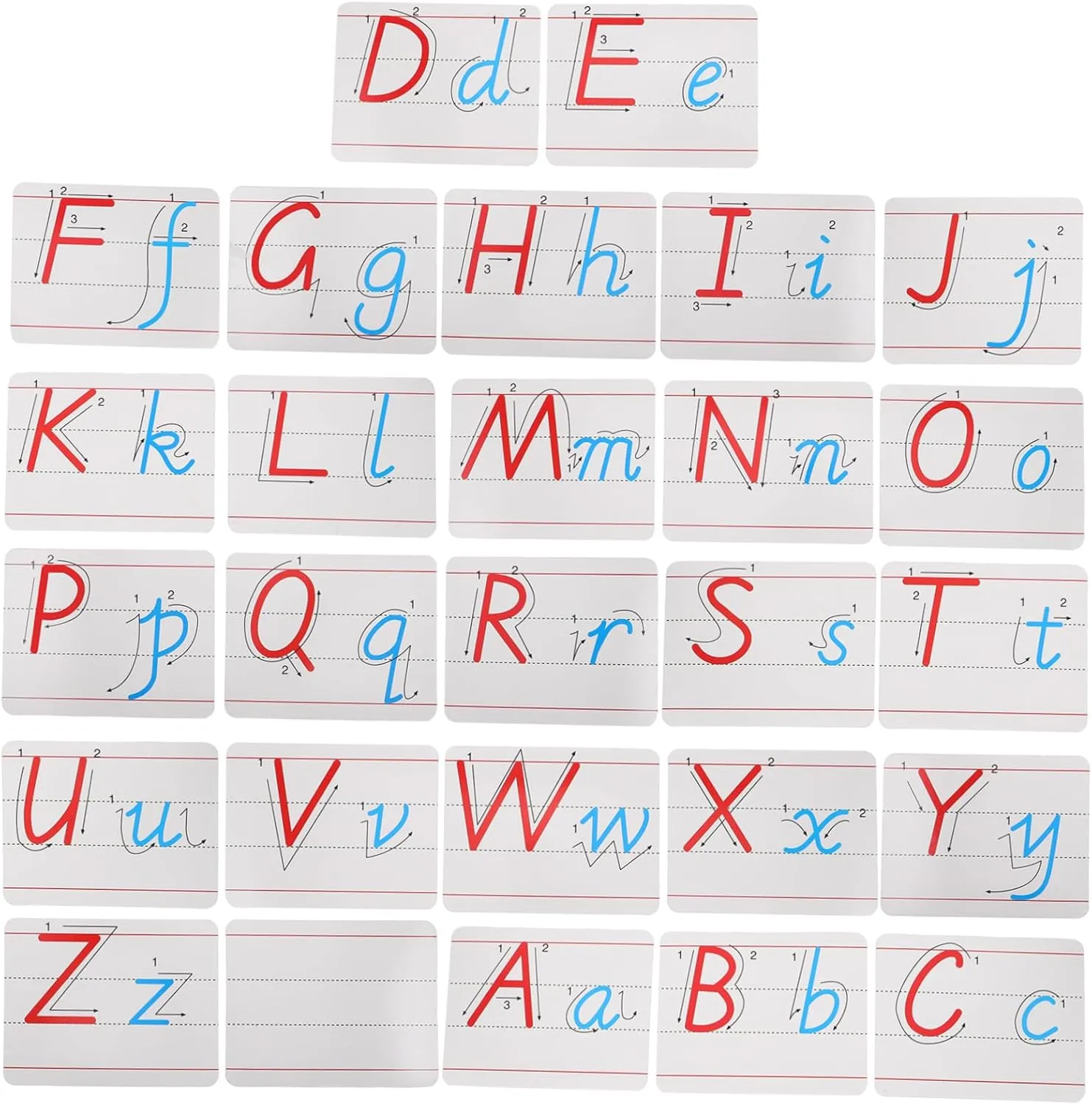 SHOWERORO 26 Uppercase Lowercase Alphabet Tiles Fridge Letter Kit for Preschool Learning