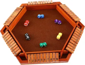 Shut The Box Game Sided Wooden Dice Board Game for Family Fun Classroom Math Learning Easy to Play with Craftsmanship and Visible Numbers Portable Design