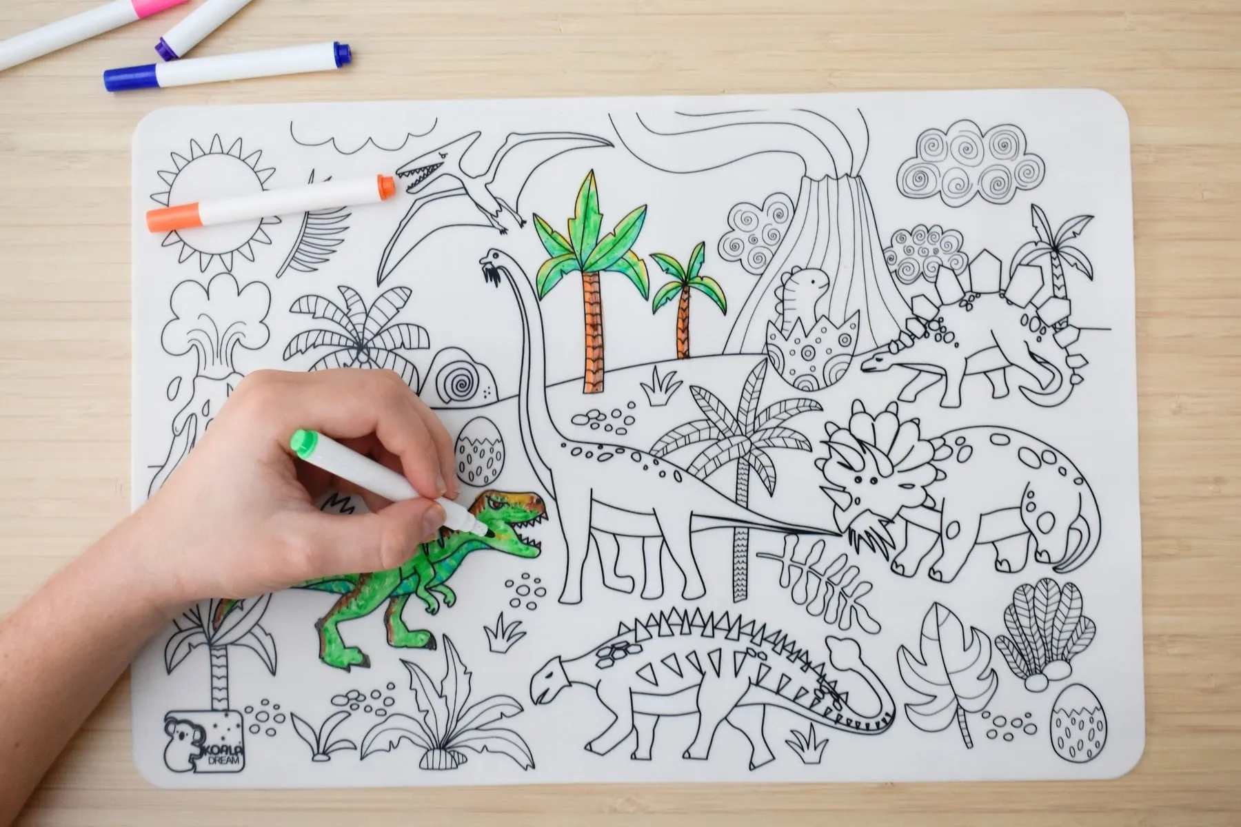 Silicone Reusable Drawing Mat - Dinosaurs