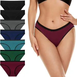 SIMIYA 7/10 Pack Cotton Underwear for Women Stretch Hipster Underwear Panties Breathable Soft Bikini Underwear