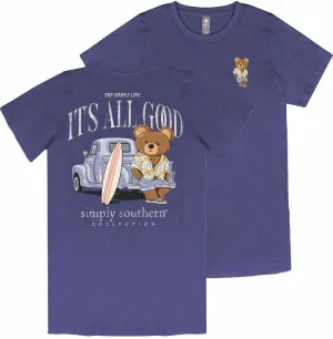 Simply Southern It's All Good - Vintage Truck - Surf Board - Teddy Bear - Adult T-Shirt