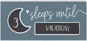 Simply Said, INC Chalk Board Sign, Number of Sleeps Until (Blank) 12 x 5.5 inch Erasable Chalk Talks Plaque, Made in USA, CHT1099