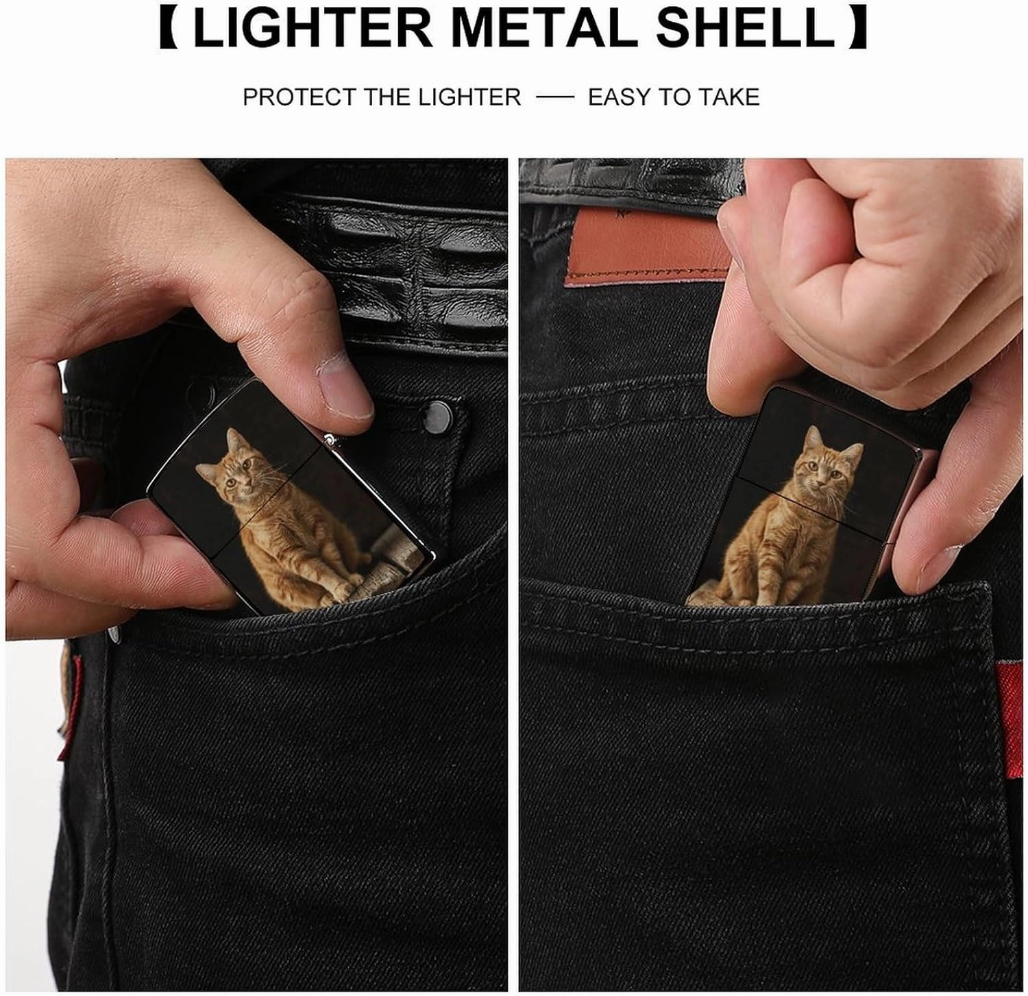 Sit on The Board Lighter Case Waterproof Lighter Sleeve Lighters Protective Cover with Graffiti Design