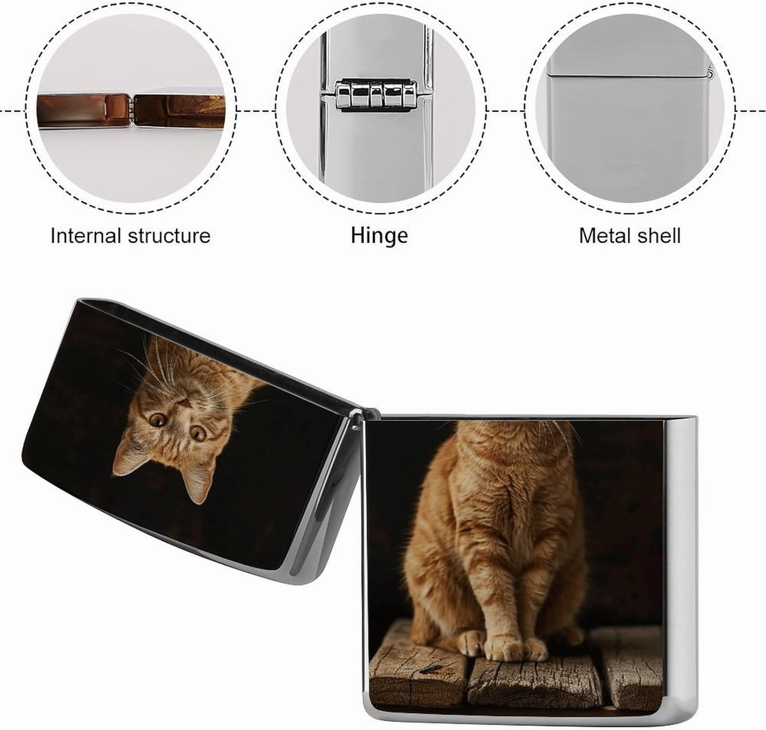 Sit on The Board Lighter Case Waterproof Lighter Sleeve Lighters Protective Cover with Graffiti Design