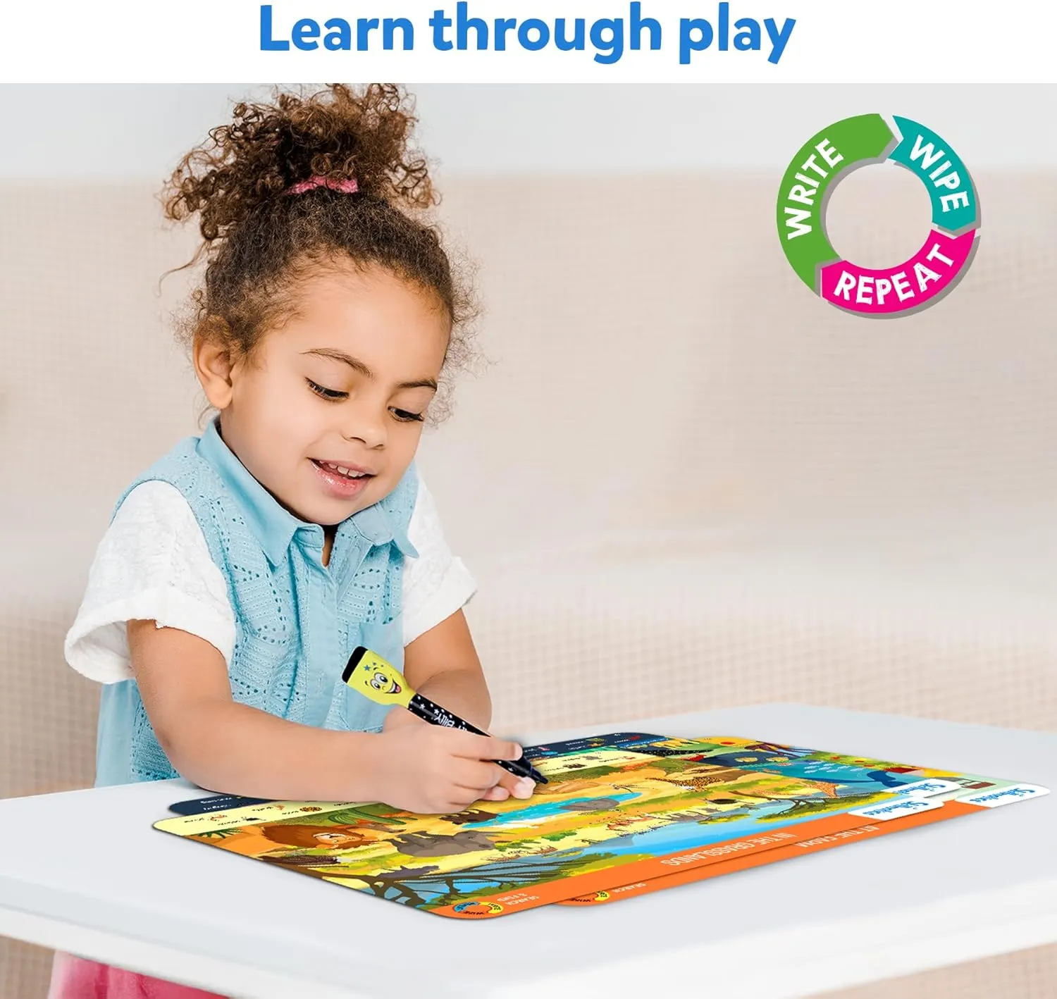 Skillmatics Search and Find Animals Educational Game - Reusable Preschool Learning Activities, Perfect for Toddlers & Kids Who Love Toys, Art & Crafts, Builds Vocabulary, Gifts for Ages 3, 4, 5, 6