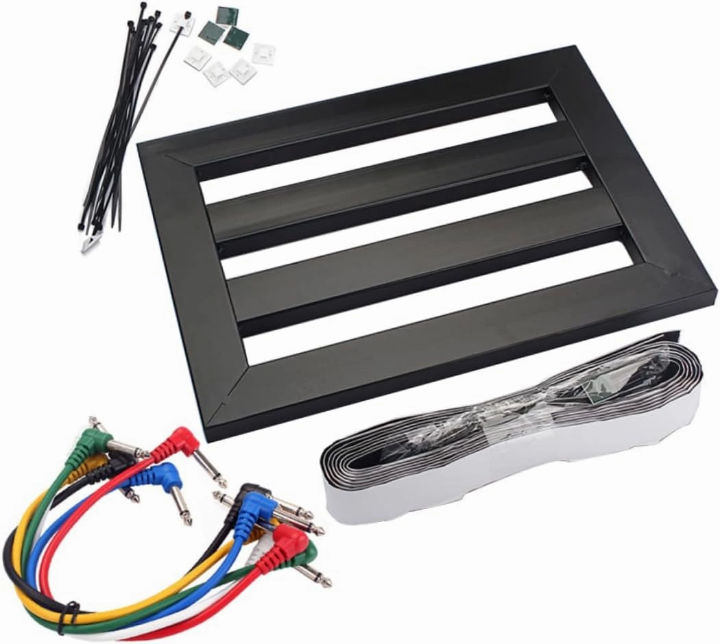 Small Guitar Effect Power Bracket Set Black Pasting Board for Effector Mounting Compatible with Classic Iso Pedaltrain Durable Design