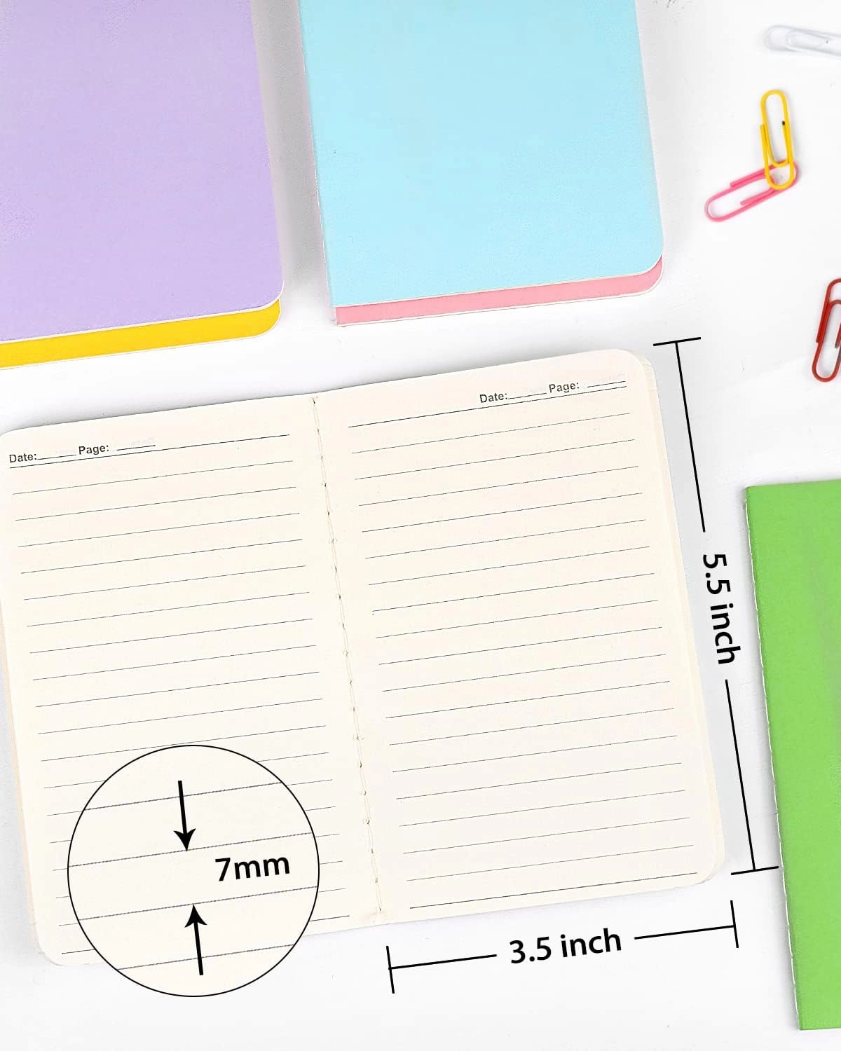 Small Lined Notepads Bulk 36 Pack Mini Pocket Notebooks Journal Set Colorful Cover Notebooks for Kids 3.5 x 5.5 Inches, 30 Sheets/60 Pages