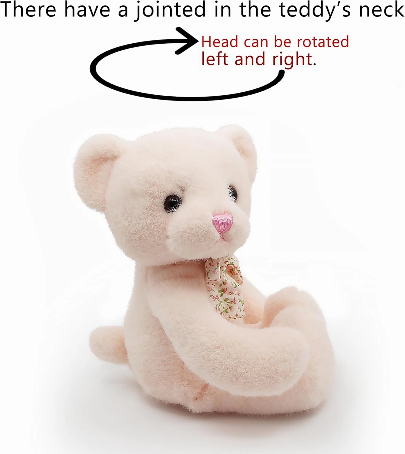 Small Magnet Teddy Bear Stuffed Animal Cute Plush Toy for Girl 12" (Pink)