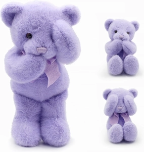 Small Magnet Teddy Bear Stuffed Animal Cute Plush Toy for Girl 12" (Purple)