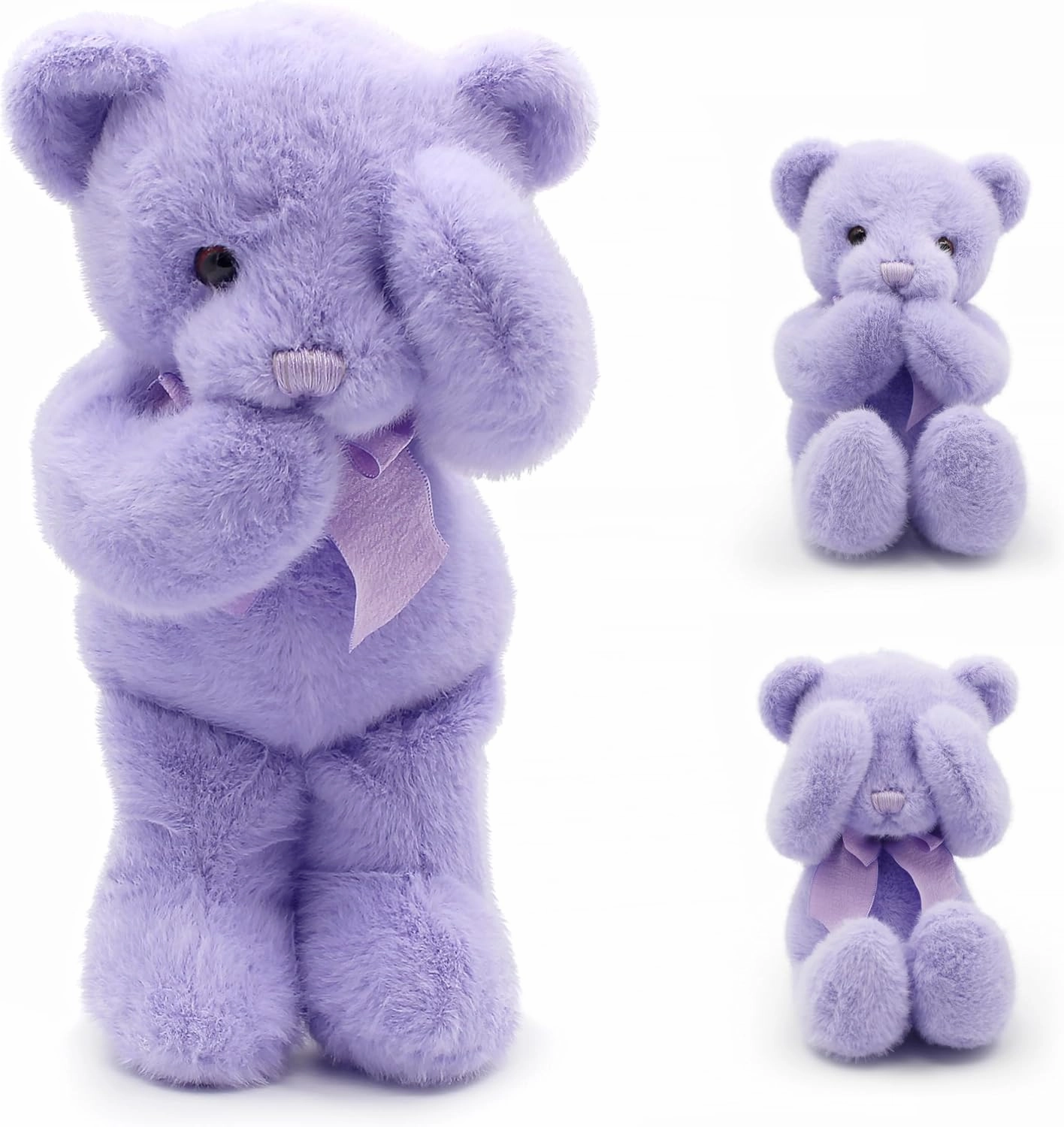Small Magnet Teddy Bear Stuffed Animal Cute Plush Toy for Girl 12" (Purple)