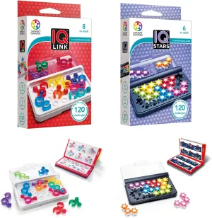 SmartGames IQ Bundles Link Series: IQ Link & IQ Stars 240 Challenges for Ages 6-Adult