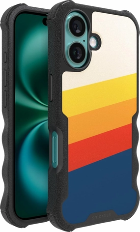 Smartish® iPhone 16 Protective Magnetic Case - Gripzilla Compatible with MagSafe [Rugged   Tough] Heavy Duty Grip Armored Slim Cover w/Drop Tested Protection for Apple iPhone 16 - Striped Up
