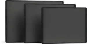 SMIRLY Cutting Boards for Kitchen, 100% BPA-Free Plastic Cutting Boards Set of 3 Large - Small, Dishwasher Safe & Non-Slip, Kitchen Essentials, Dark Gray