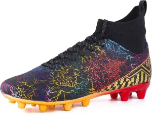 Soccer Cleats Mens Football Cleats Shoes Outdoor Youth High-Top Unisex Non-Slip Lightweight