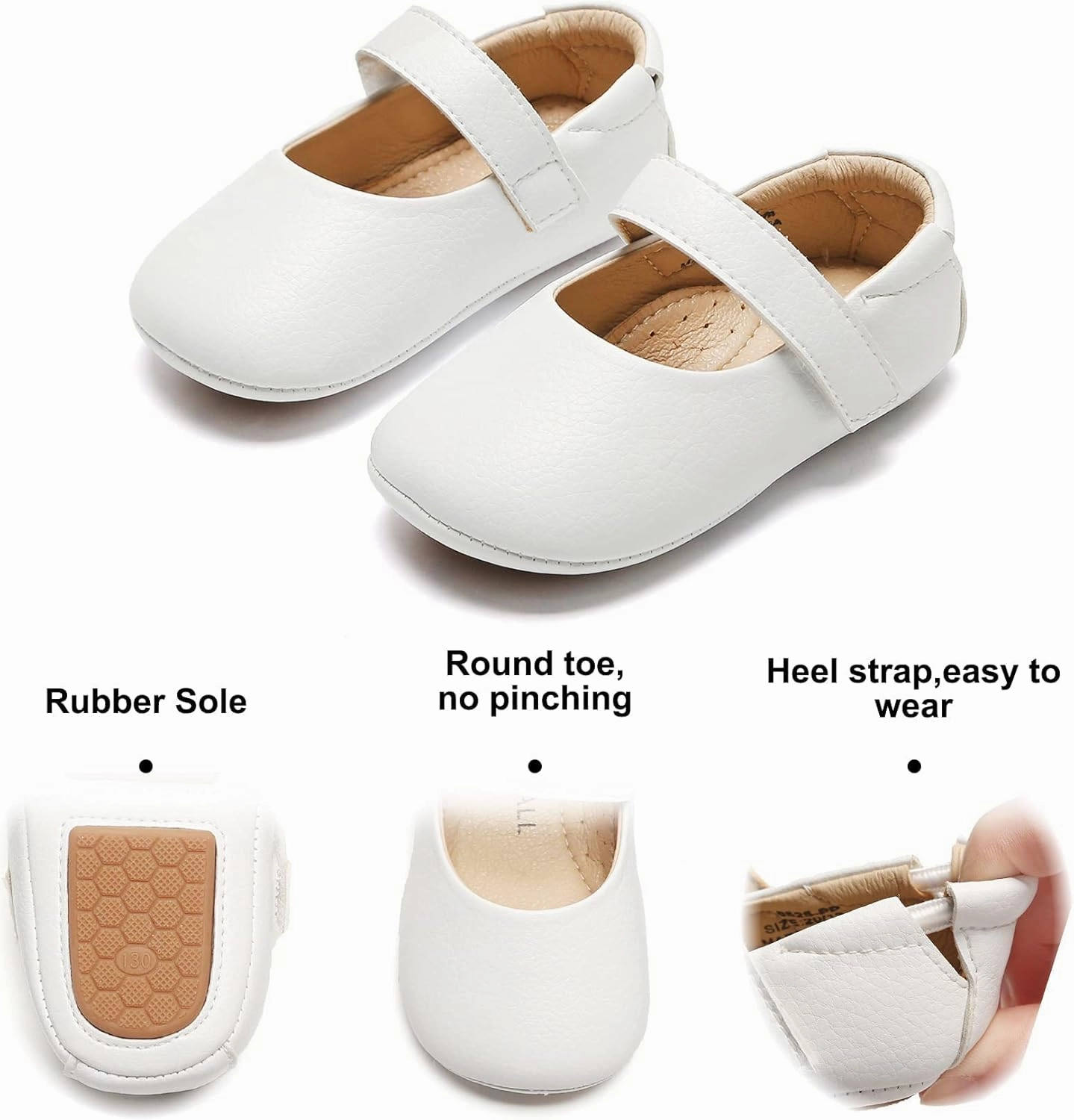 Soft Sole Baby Shoes - Infant Baby Walking Shoes Moccasins Rubber Sole Crib Shoes
