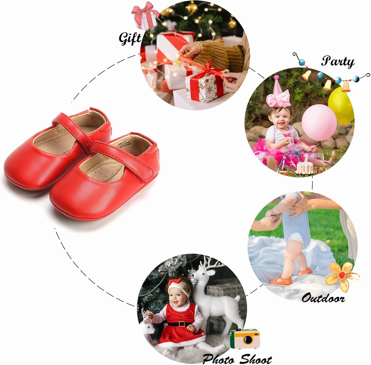 Soft Sole Baby Shoes - Infant Baby Walking Shoes Moccasins Rubber Sole Crib Shoes