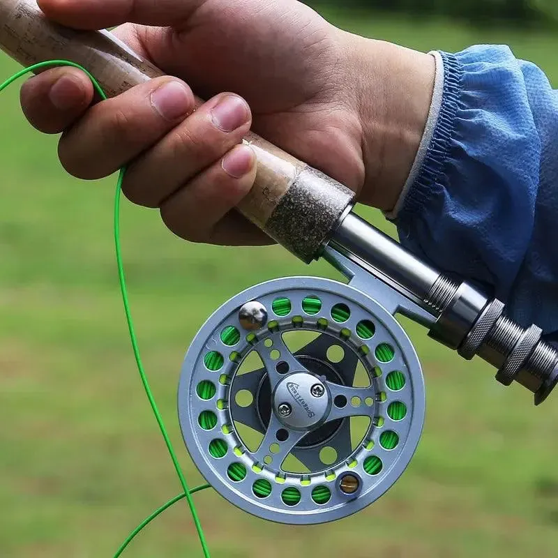 Sougayilang 5/6 Fly Fishing Reel - Lightweight Aluminum Fishing Wheel with 11kg Max Drag for Lake and River Fishing
