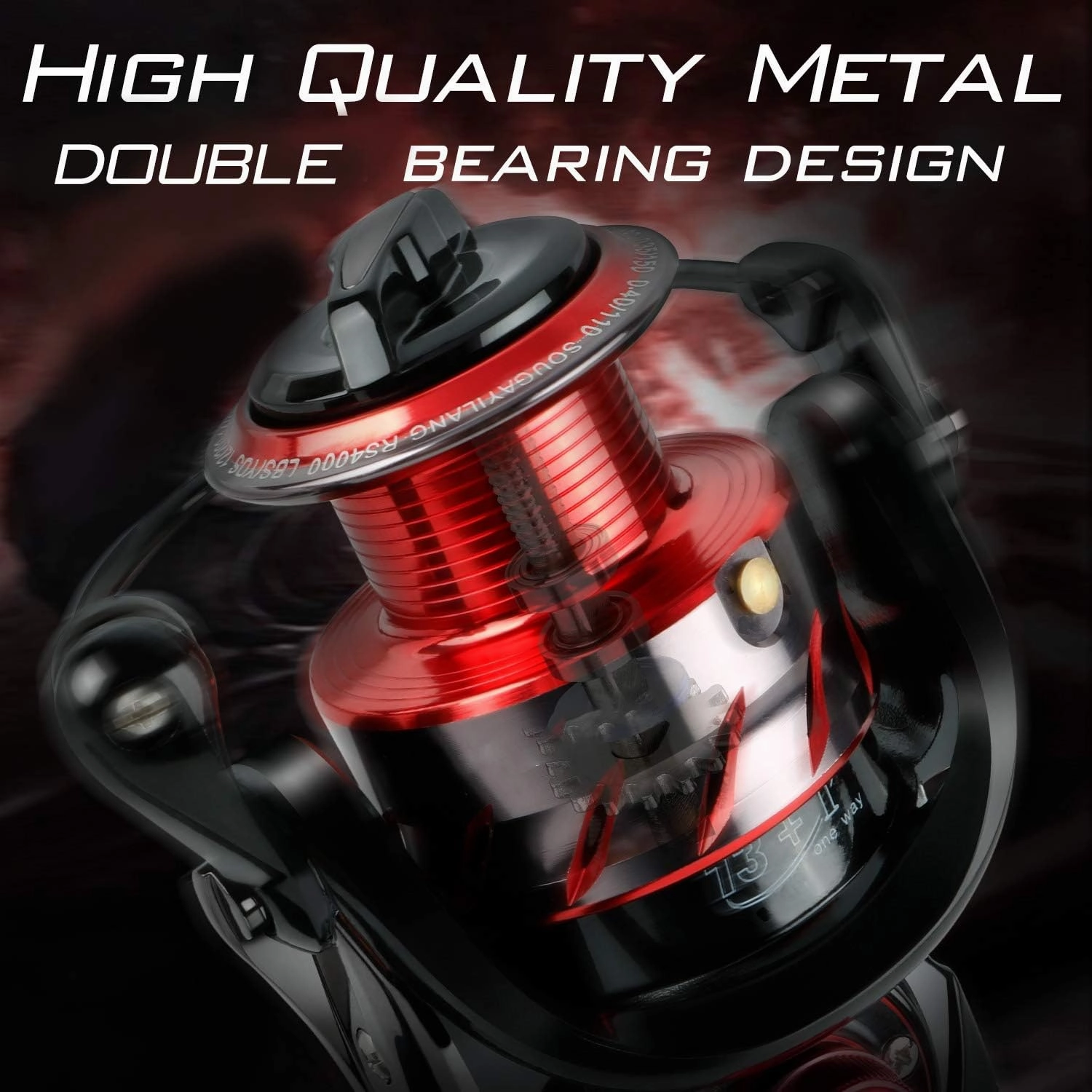 Sougayilang Fishing Reel Ultra Smooth Powerful,13 1BB Spinning Reel,Lightweight Graphite Frame, CNC Aluminum Spool for Freshwater