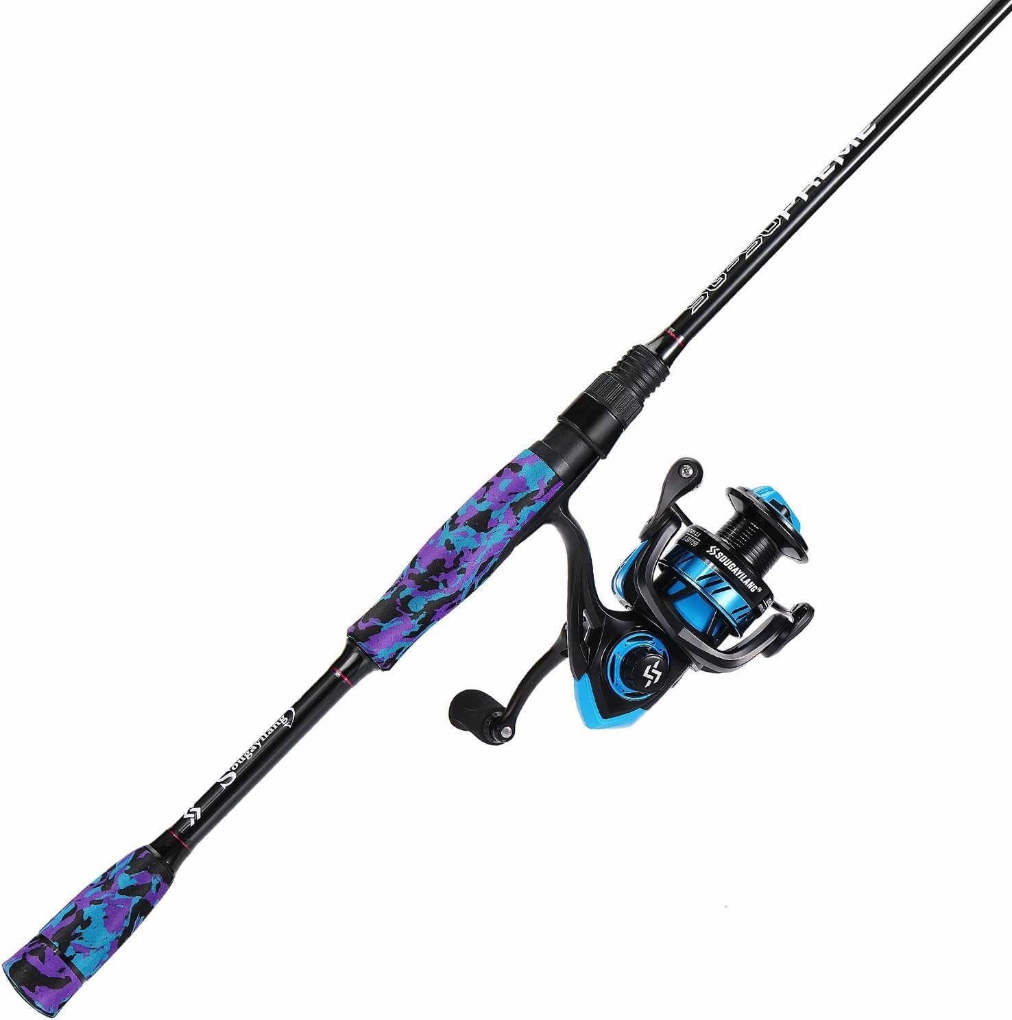 Sougayilang Fishing Rod and Reel Combo, Stainless Steel Guides Fishing Pole with Spinning Reel Combo for Bass Fishing