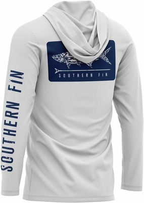 Southern Fin Apparel Performance Fishing Hoodie Shirt for Men Women UPF UV 50  Lightweight With Hood