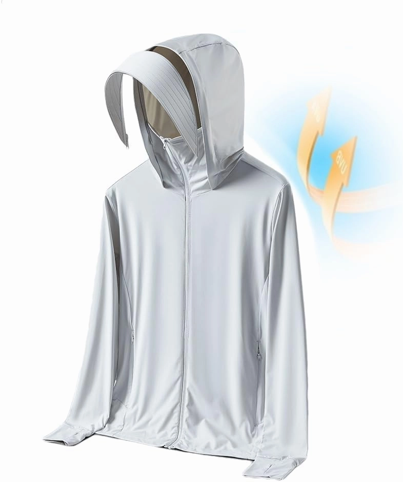 SPF50 Ice Silk Sunscreen Men's Fishing Rash Guard Shirts Summer UV Shirts Lightweight Sun Protection Clothing Skin Coat