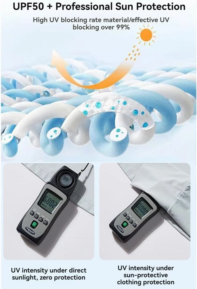 SPF50 Ice Silk Sunscreen Men's Fishing Rash Guard Shirts Summer UV Shirts Lightweight Sun Protection Clothing Skin Coat