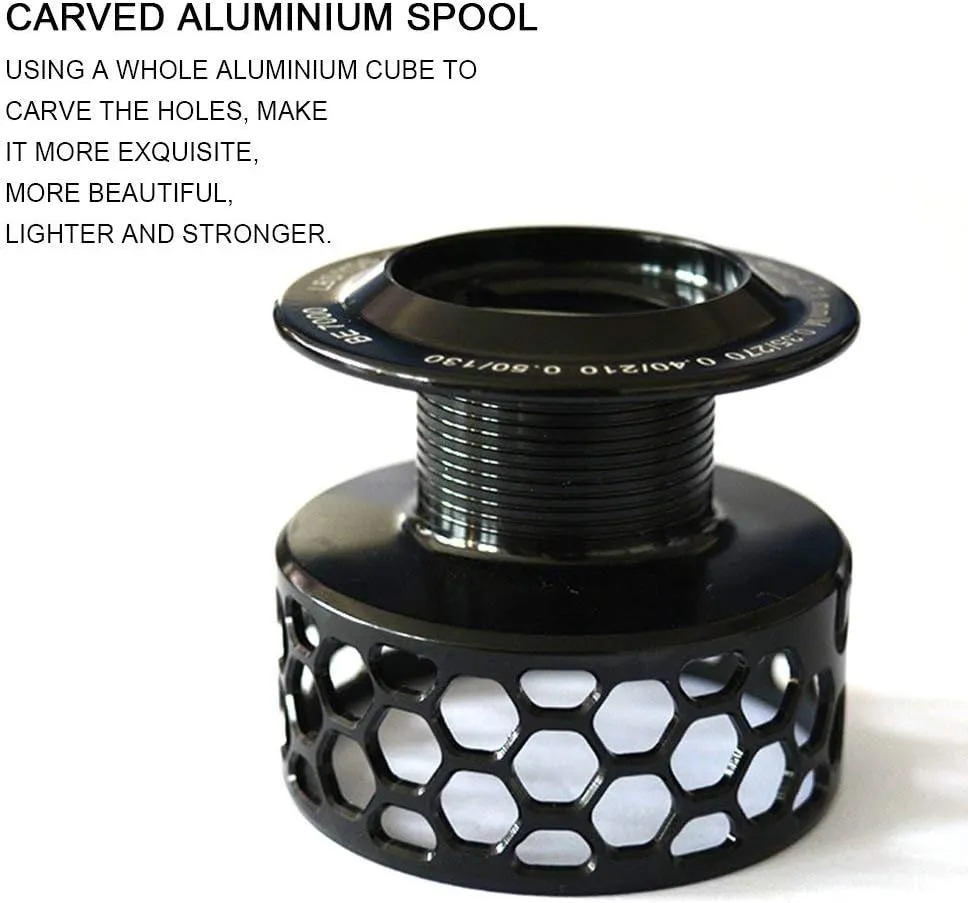 Spinning Fishing Reels 12 1BB Ultra Lightweight Carved Aluminum Spool Reels Affordable Smooth Spinning Reels