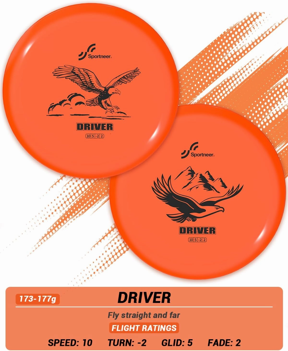 Sportneer Disc Golf Set - Disc Golf Starter Set 6 Pack with Putter, Mid-Range, Driver, Mini Disc Marker Include Portable Bag for Beginner Backyard Outdoor Game (Land Series)
