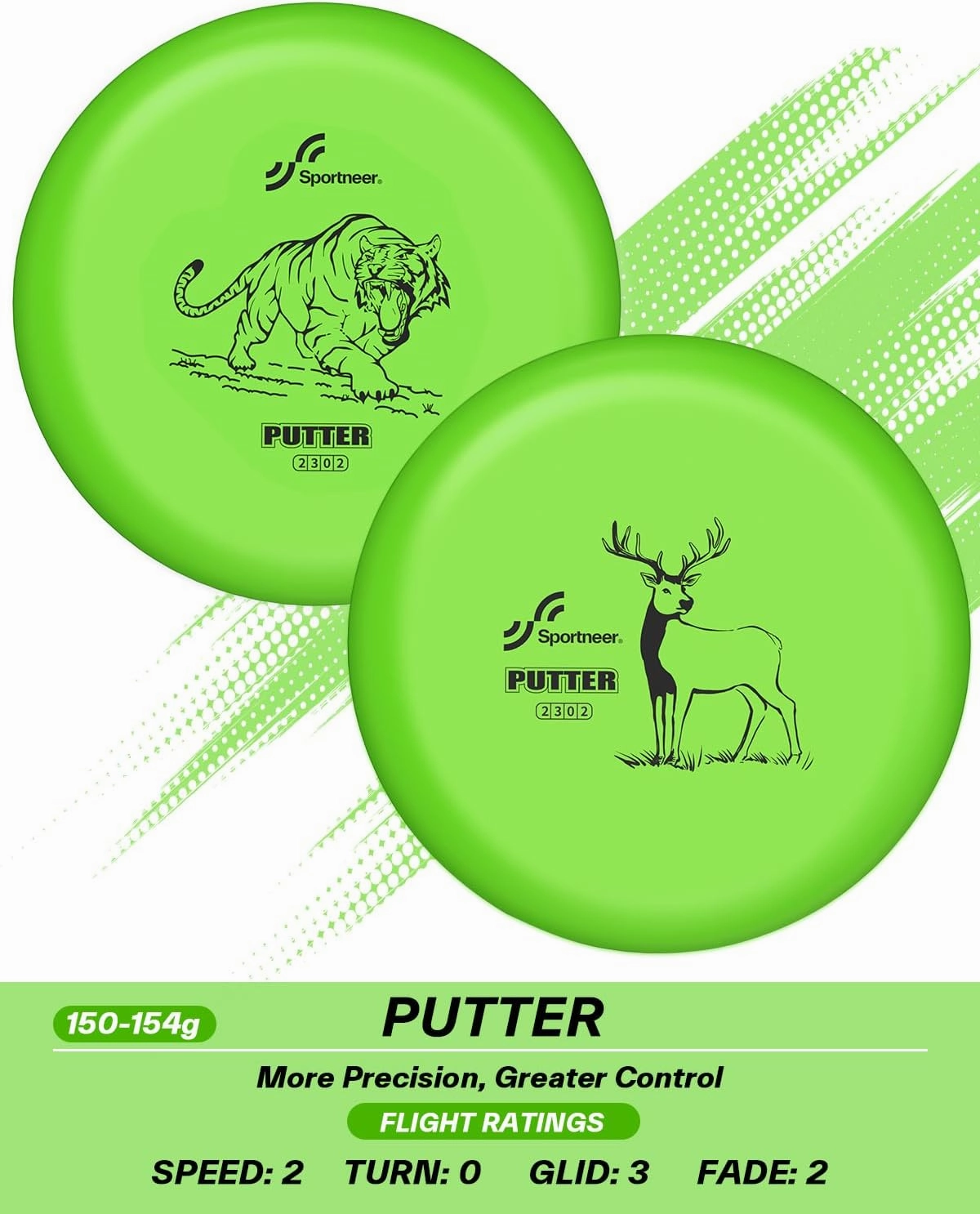 Sportneer Disc Golf Set - Disc Golf Starter Set 6 Pack with Putter, Mid-Range, Driver, Mini Disc Marker Include Portable Bag for Beginner Backyard Outdoor Game